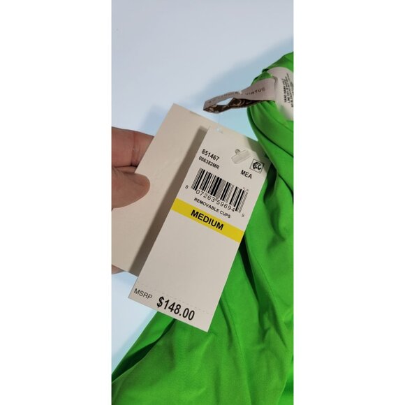 Becca by Rebecca Virtue Code Swimsuit Sz M Cut Out Color Green $148 NWT - Picture 7 of 9